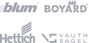 Наши партнеры: Blum, Boyard, Hettich, Vauth Sagel.